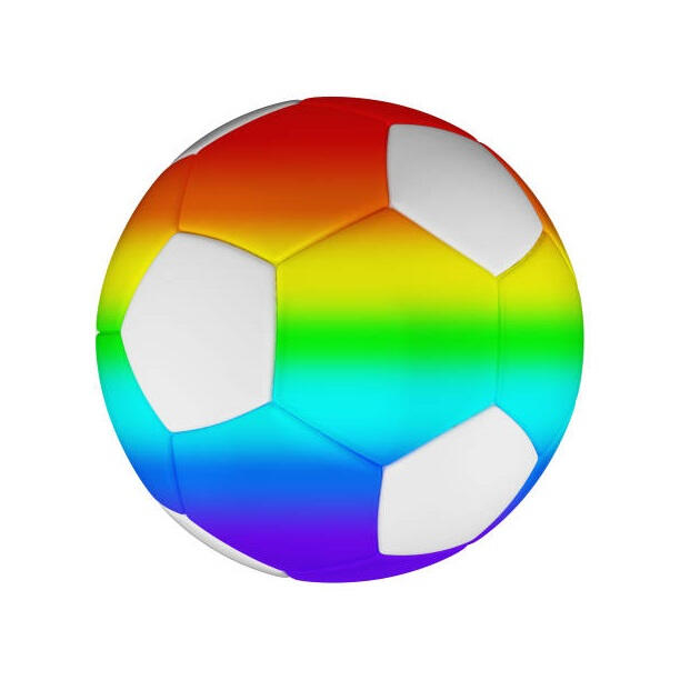 QUEST's logo is shown - a rainbow soccer ball.